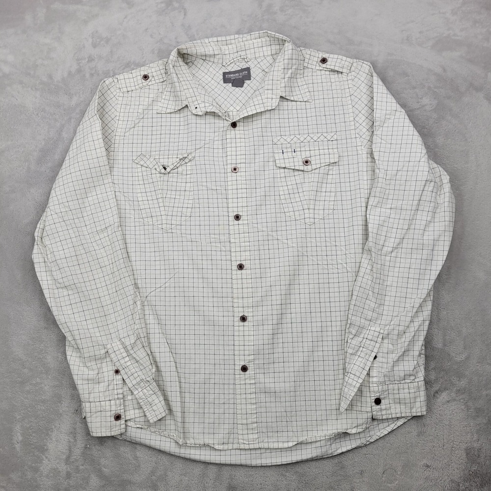 Standard Cloth Shirt Mens XL Button Up Dress Oxford Regular‎ Washington St Adult